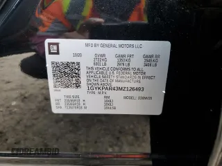 2021 Cadillac XT6 Luxury z VIN 1GYKPAR43MZ126493, wystawiony jako Copart lot #83555174 z przebiegiem 37 744 mil mil oraz Szkoda całkowita • Salvage title. Historia ofert i sprzedaży dostępna na DreamBid. Obrazek 13.