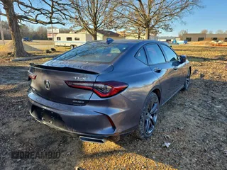 2023 Acura TLX w/A-Spec Package with VIN 19UUB6F59PA003826, listed as a Copart auction lot 47489445 with 9,291 mi miles and Salvage Title. Bid and sale history available at carsss.com. Image 4.