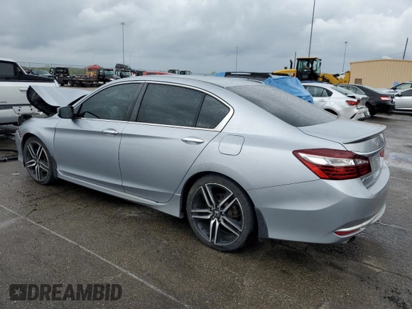 2017 Honda Accord Sedan Sport with VIN 1HGCR2F54HA032927, listed as a Copart auction lot 54813265 with 90,296 mi miles and Salvage Title. Bid and sale history available at carsss.com. Image 2.