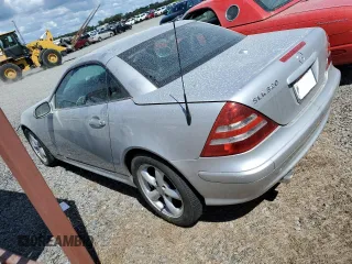 2001 Mercedes-Benz SLK-Class with VIN WDBKK65F31F228400, listed as a Copart auction lot 74381484 with Not Provided miles and Salvage Title. Bid and sale history available at carsss.com. Image 2.