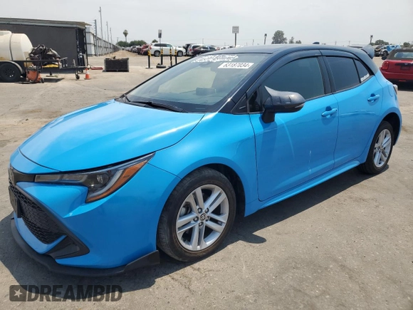 2021 Toyota Corolla Hatchback SE with VIN JTND4MBE0M3120757, listed as a Copart auction lot 63187034 with 45,238 mi miles and Salvage Title. Bid and sale history available at carsss.com. Image 1.