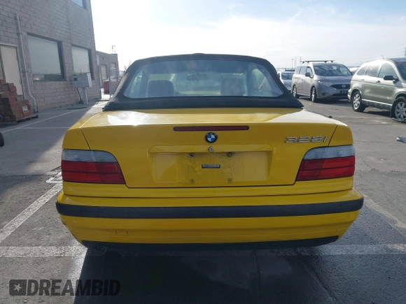 1997 BMW 3-Series 328IC with VIN WBABK8323VET99797, listed as a IAAI auction lot 41616423 with 177,621 mi miles. Bid and sale history available at carsss.com. Image 17.