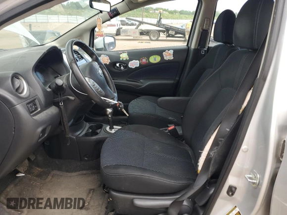 2015 Nissan Note S with VIN 3N1CE2CP4FL405327, listed as a Copart auction lot 60738795 with 97,389 mi miles and Salvage title. Bid and sale history available at DreamBid. Image 7.