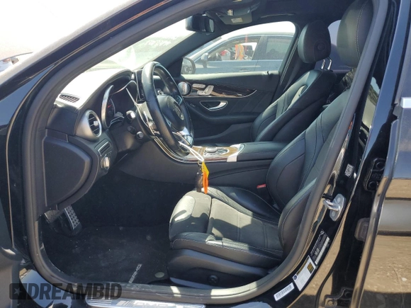 2017 Mercedes-Benz C 63 AMG with VIN 55SWF8GB6HU232905, listed as a Copart auction lot 52523195 with 78,396 mi miles and Salvage title. Bid and sale history available at DreamBid. Image 7.