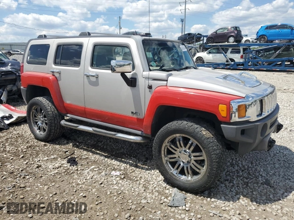 2007 Hummer H3 SUV with VIN 5GTDN13E378100758, listed as a Copart auction lot 60470244 with 213,240 mi miles and Salvage Title. Bid and sale history available at carsss.com. Image 4.