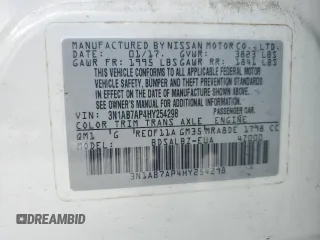 2017 Nissan Sentra S с VIN 3N1AB7AP4HY254298, выставлен на аукционе Copart как лот 57804385 с пробегом 102 083 миль миль и Списание • Salvage title. История ставок и продаж доступна на DreamBid. Изображение 12.