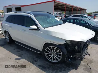 2022 Mercedes-Benz GLS 450 z VIN 4JGFF5KE1NA764161, wystawiony jako IAAI lot #41920082 z przebiegiem 55 887 mil mil oraz . Historia ofert i sprzedaży dostępna na DreamBid. Obrazek 1.