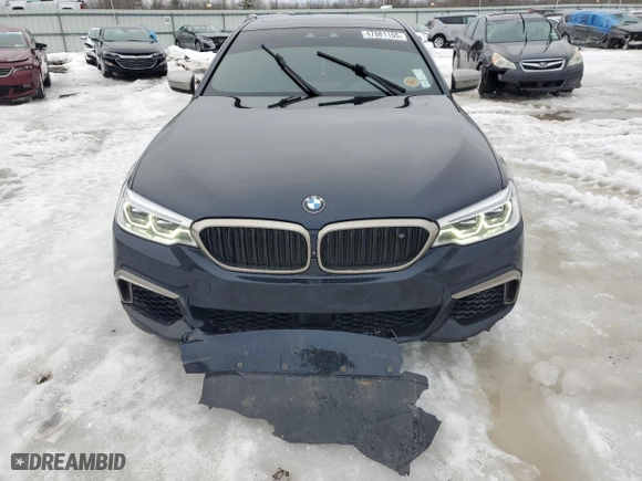 2018 BMW 5 Series M550i xDrive with VIN WBAJB9C59JB286363, listed as a Copart auction lot 47881155 with 88,786 mi miles and Salvage Title. Bid and sale history available at carsss.com. Image 5.
