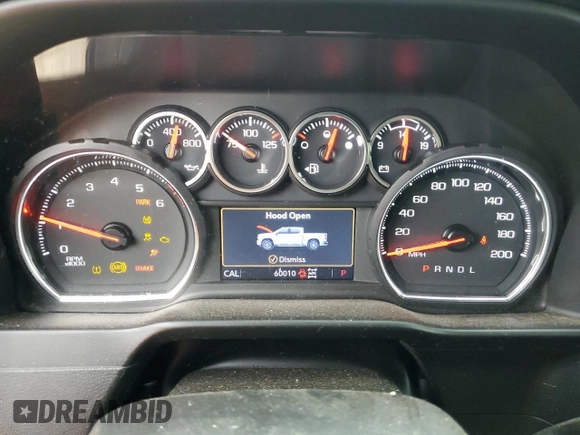 2021 Chevrolet Silverado 1500 Custom Trail Boss with VIN 1GCPYCEF5MZ296592, listed as a Copart auction lot 50968655 with 60,010 mi miles and Salvage Title. Bid and sale history available at DreamBid. Image 9.