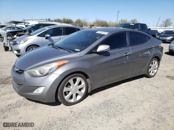 2013 Hyundai Elantra GLS with VIN 5NPDH4AE2DH229526, listed as a Copart auction lot 50253375 with 200,108 mi miles and Salvage Title. Bid and sale history available at carsss.com. Image 1.