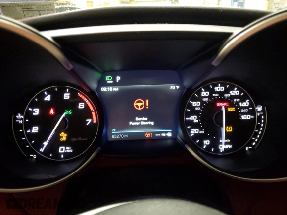 2020 Alfa Romeo Giulia Ti Sport with VIN ZARFAMBN2L7626139, listed as a Copart auction lot 60708035 with 65,270 mi miles and Salvage title. Bid and sale history available at DreamBid. Image 9.