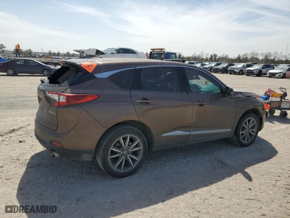 2019 Acura RDX w/Technology Pkg with VIN 5J8TC1H57KL013096, listed as a Copart auction lot 49139395 with 90,480 mi miles and Salvage Title. Bid and sale history available at carsss.com. Image 3.