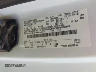 2017 Ford F-150 XL with VIN 1FTNF1EG1HKD34263, listed as a IAAI auction lot 42377470 with 135,933 mi miles and . Bid and sale history available at DreamBid. Image 9.