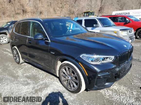 2023 BMW X5 xDrive45e with VIN 5UXTA6C03P9P05226, listed as a Copart auction lot 49602125 with 25,436 mi miles and Salvage Title. Bid and sale history available at carsss.com. Image 4.