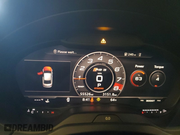 2019 Audi RS 3 z VIN WUABWGFFXKA902912, wystawiony jako Copart lot #49901854 z przebiegiem 55 526 mil mil oraz . Historia ofert i sprzedaży dostępna na DreamBid. Obrazek 9.