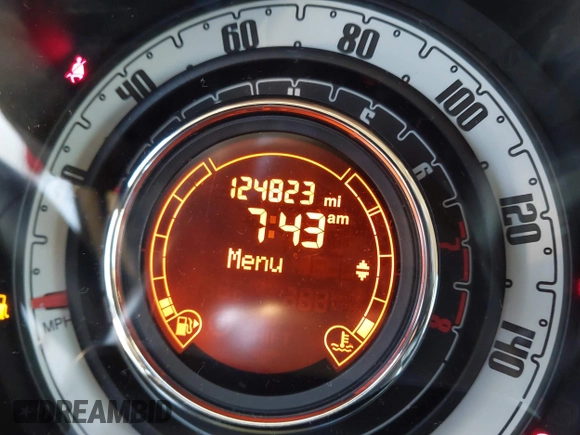 2016 FIAT 500 Pop with VIN 3C3CFFAR9GT144871, listed as a IAAI auction lot 41898736 with 124,823 mi miles. Bid and sale history available at carsss.com. Image 7.