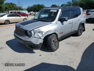 2016 Jeep Renegade Trailhawk with VIN ZACCJBCT1GPD44663, listed as a Copart auction lot 53281535 with 150,377 mi miles and Salvage title. Bid and sale history available at DreamBid. Image 1.