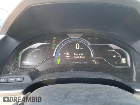 2018 Honda Clarity Plug-In Hybrid with VIN JHMZC5F14JC022982, listed as a Copart auction lot 47204414 with 38,569 mi miles. Bid and sale history available at carsss.com. Image 9.