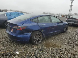 2023 Tesla Model 3 with VIN 5YJ3E1EA2PF498137, listed as a Copart auction lot 46152065 with 27,856 mi miles and Salvage Title. Bid and sale history available at carsss.com. Image 3.