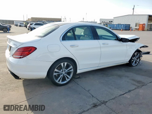 2017 Mercedes-Benz C 300 with VIN 55SWF4KB3HU206584, listed as a Copart auction lot 50597005 with 143,917 mi miles and Salvage Title. Bid and sale history available at carsss.com. Image 3.
