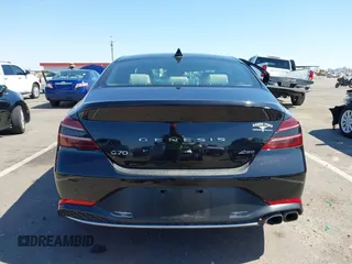 2023 Genesis G70 2.0T with VIN KMTG34TA3PU132398, listed as a IAAI auction lot 42497066 with 34,759 mi miles and . Bid and sale history available at DreamBid. Image 16.