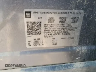 2020 GMC Terrain SLT с VIN 3GKALVEX9LL106229, выставлен на аукционе Copart как лот 59943955 с пробегом Не указан миль и Списание • Salvage title. История ставок и продаж доступна на DreamBid. Изображение 13.