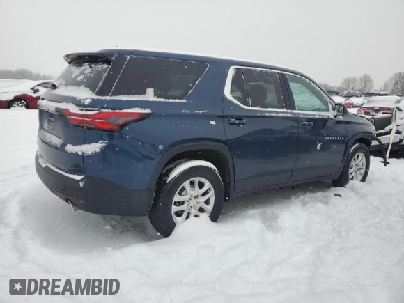 2022 Chevrolet Traverse LS with VIN 1GNEVFKW5NJ104147, listed as a Copart auction lot 88912525 with 57,052 mi miles and Salvage Title. Bid and sale history available at carsss.com. Image 3.