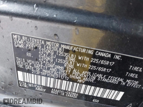 2022 Toyota RAV4 XLE с VIN 2T3P1RFV0NC311712, выставлен на аукционе IAAI как лот 42683117 с пробегом 87 493 миль миль и . История ставок и продаж доступна на DreamBid. Изображение 9.