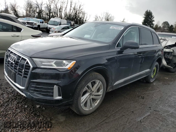 2023 Audi Q7 Premium z VIN WA1ACBF77PD007634, wystawiony jako Copart lot #44728525 z przebiegiem 24 019 mil mil oraz Szkoda całkowita • Salvage title. Historia ofert i sprzedaży dostępna na DreamBid. Obrazek 1.