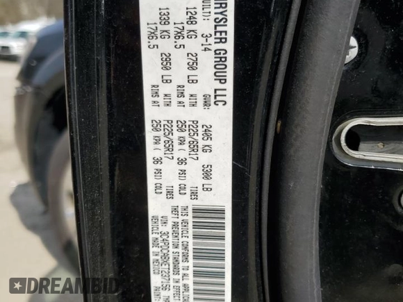 2014 Dodge Journey SE with VIN 3C4PDCABXET237156, listed as a Copart auction lot 50178125 with 137,292 mi miles and Salvage Title. Bid and sale history available at DreamBid. Image 13.