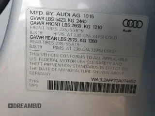 2016 Audi Q5 Premium Plus с VIN WA1L2AFP7GA074452, выставлен на аукционе Copart как лот 61082715 с пробегом 71 224 миль миль и Списание • Salvage title. История ставок и продаж доступна на DreamBid. Изображение 13.