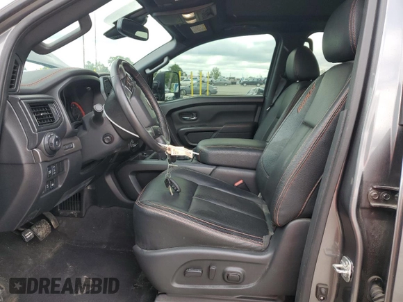 2021 Nissan Titan Pro-4X с VIN 1N6AA1FB7MN512375, выставлен на аукционе Copart как лот 58006765 с пробегом 36 959 миль миль и Списание • Salvage title. История ставок и продаж доступна на DreamBid. Изображение 7.
