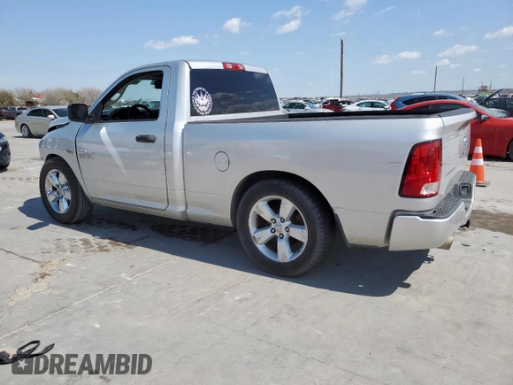 2014 Ram 1500 Express with VIN 3C6JR6AT1EG101287, listed as a Copart auction lot 48696445 with 120,248 mi miles and Salvage title. Bid and sale history available at DreamBid. Image 2.