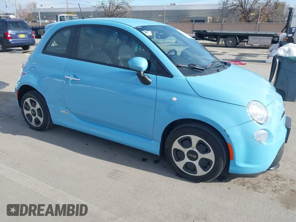 2017 FIAT 500e with VIN 3C3CFFGE9HT600549, listed as a IAAI auction lot 41616359 with 41,880 mi miles. Bid and sale history available at carsss.com. Image 1.