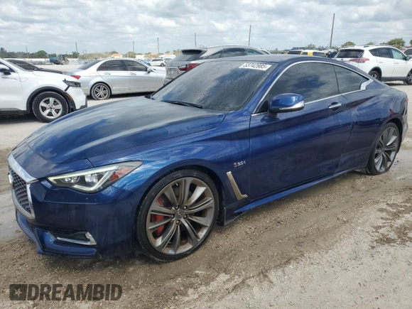 2017 Infiniti Q60 Sport with VIN JN1EV7EL0HM553886, listed as a Copart auction lot 53742985 with 64,260 mi miles and Clean Title. Bid and sale history available at DreamBid. Image 1.