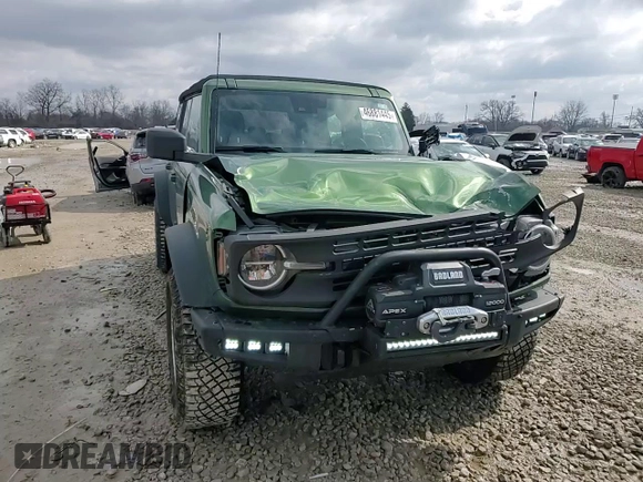 2022 Ford Bronco with VIN 1FMEE5DP0NLA81692, listed as a Copart auction lot 46881445 with 28,843 mi miles and Salvage Title. Bid and sale history available at DreamBid. Image 12.