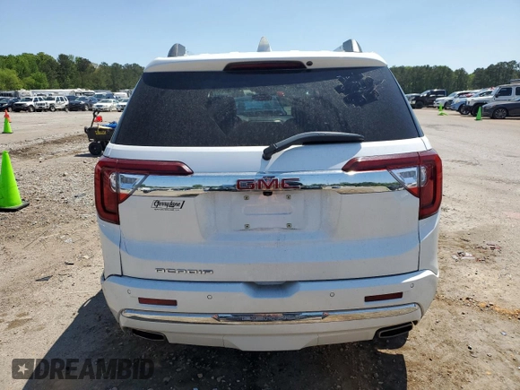 2023 GMC Acadia Denali with VIN 1GKKNPLS6PZ166825, listed as a Copart auction lot 52441385 with 28,864 mi miles and Salvage title. Bid and sale history available at DreamBid. Image 6.