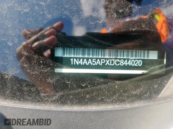 2013 Nissan Maxima SV with VIN 1N4AA5APXDC844020, listed as a Copart auction lot 58725575 with 133,091 mi miles and Salvage title. Bid and sale history available at DreamBid. Image 12.