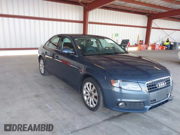 2010 Audi A4 2.0T Premium Plus with VIN WAUEFAFL6AN030794, listed as a IAAI auction lot 40489780 with 100,718 mi miles. Bid and sale history available at carsss.com. Image 1.
