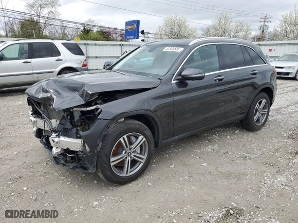 2021 Mercedes-Benz GLC with VIN W1N0G8EB3MV271060, listed as a Copart auction lot 51304835 with 24,540 mi miles and Salvage Title. Bid and sale history available at carsss.com. Image 1.