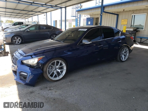 2017 Infiniti Q50 Sport with VIN JN1EV7AR6HM836688, listed as a Copart auction lot 63342845 with 105,377 mi miles and Salvage title. Bid and sale history available at DreamBid. Image 1.