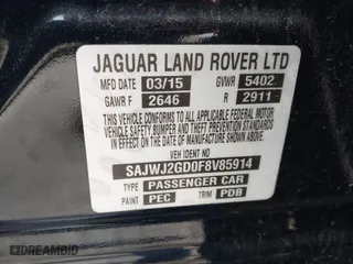 2015 Jaguar XJ with VIN SAJWJ2GD0F8V85914, listed as a IAAI auction lot 41615059 with 115,462 mi miles. Bid and sale history available at carsss.com. Image 9.