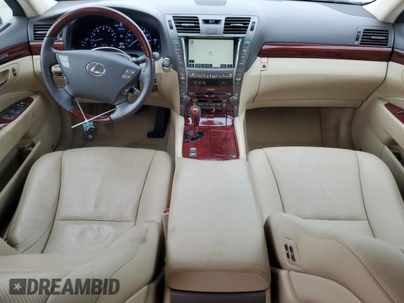 2008 Lexus LS 460 with VIN JTHBL46F885064674, listed as a Copart auction lot 59436135 with 82,197 mi miles and Salvage title. Bid and sale history available at DreamBid. Image 8.