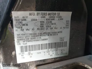 2008 Ford Super Duty F-250 SRW XL with VIN 1FTSW21R98EC08991, listed as a IAAI auction lot 41135638 with 141,036 mi miles. Bid and sale history available at carsss.com. Image 9.