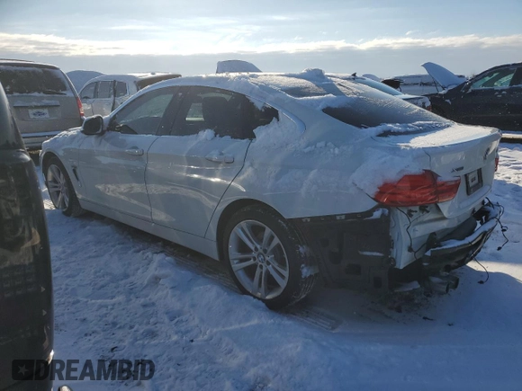 2017 BMW 4 Series 430i xDrive with VIN WBA4F9C34HG813108, listed as a Copart auction lot 42123645 with 55,417 mi miles and Salvage title. Bid and sale history available at DreamBid. Image 2.