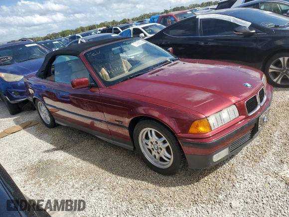 1995 BMW 3 Series 325iC with VIN WBABJ6324SJD43557, listed as a Copart auction lot 74568624 with 0 mi miles and Salvage Title. Bid and sale history available at carsss.com. Image 4.