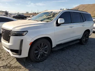 2021 Cadillac Escalade Sport Platinum with VIN 1GYS4GKT5MR434326, listed as a Copart auction lot 77497474 with 8,658 mi miles and Salvage Title. Bid and sale history available at carsss.com. Image 1.