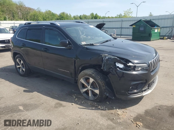 2019 Jeep Cherokee Limited with VIN 1C4PJMDX0KD307268, listed as a Copart auction lot 55044554 with 47,277 mi miles and Salvage Title. Bid and sale history available at carsss.com. Image 4.