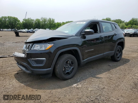 2021 Jeep Compass Sport z VIN 3C4NJDAB0MT591580, wystawiony jako Copart lot #59692785 z przebiegiem 70 661 mil mil oraz Szkoda całkowita • Salvage title. Historia ofert i sprzedaży dostępna na DreamBid. Obrazek 1.