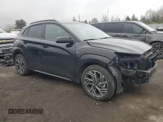 2023 Hyundai Kona N Line with VIN KM8K3CA39PU007313, listed as a Copart auction lot 87657315 with 12,052 mi miles and Salvage Title. Bid and sale history available at carsss.com. Image 4.